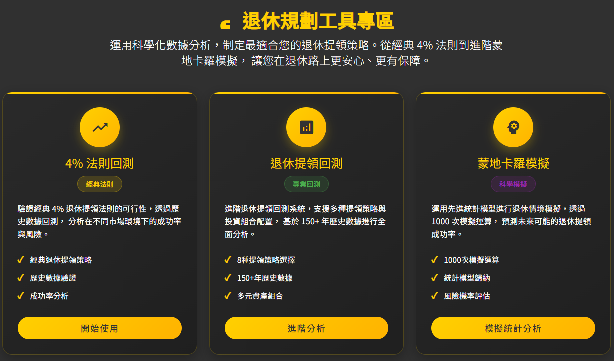 yp-finance退休規劃工具